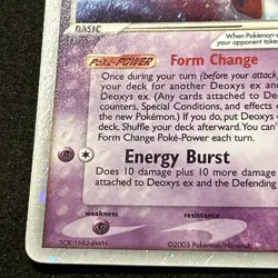 Pokemon TCG Deoxys EX Holo Rare Card Normal Forme 97/107 Lp - Image 5