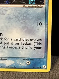 Pokemon Card - Feebas Hidden Legends 61/101 Reverse Holo - Image 4