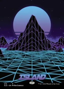 [1x] Island (416) - Vaporwave Near Mint, English Secret Lair MTG Magic - Image 1
