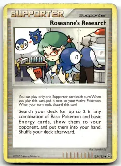 Roseanne's Research Uncommon Secret Wonders 125/132 Heavy Play Card Pokemon - Image 1