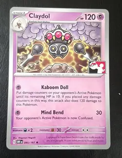 CLAYDOL 095/197, STAMPED, PRIZE PACK SERIES 4, POKEMON CARD (NM) - Image 1