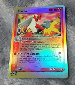 Pokemon TCG Blaziken Rare Reverse Holo Card 3/109 Ex Ruby Sapphire Set Vintage - Image 1