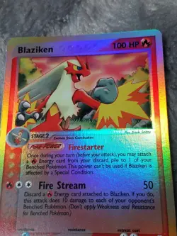 Pokemon TCG Blaziken Rare Reverse Holo Card 3/109 Ex Ruby Sapphire Set Vintage - Image 3