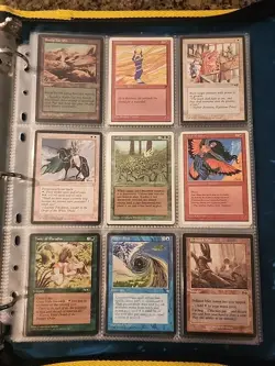 Vintage Magic The Gathering Binder Collection Card Lot MTG 1993-2003 - Image 1