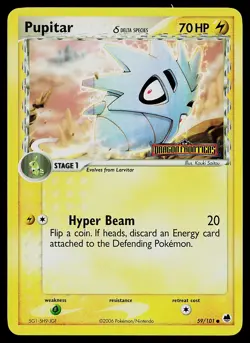 Pokemon Card - Pupitar Dragon Frontiers Stamped 59/101 Reverse Holo - Image 1