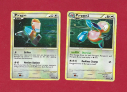 PORYGON & PORYGON2 #HGSS 22 & 23--BLACK STAR PROMO HOLO POKEMON CARDS - Image 1