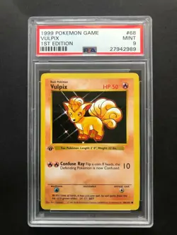 1999 Pokemon Game Vulpix PSA 9 First 1st Edition 68/102 Base Set Rare Card 68 - Image 1