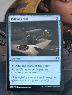 MTG Patriar's Seal Commander Legends: Battle for Baldur's Gate Regular NM - Image 1