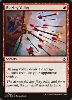 BLAZING VOLLEY X 4 N/M- AMONKHET MAGIC THE GATHERING - Image 1