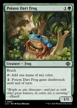 x4 Poison Dart Frog #207 FOIL | LCI Lost Caverns of Ixalan | MTG | Same Day Ship - Image 1