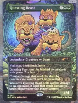 1x FOIL Questing Beast MTG Encyclopedia Of Magic Secret Lair NM - Image 1