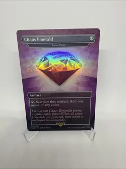 Chaos Emerald 7034 Purple Magic the Gathering Sonic Secret Lair Rainbow Foil - Image 1
