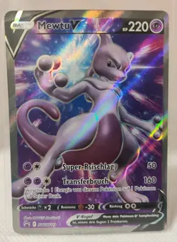 Pokemon Mewtwo V SWSH229 Full Art Black Star Promo Deutsch NM - Image 1