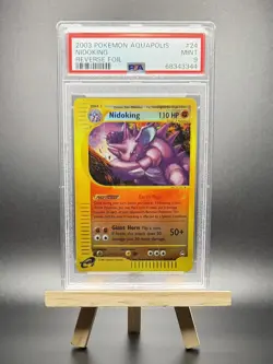 2002 POKEMON NIDOKING REVERSE REV HOLO FOIL #24 E-SERIES AQUAPOLIS PSA 9 WOTC - Image 1