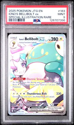 2025 POKEMON JTG EN-JOURNEY TOGETHER #183 IONO'S BELLIBOLT EX PSA 9 - Image 1