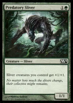 Predatory Sliver M14 MTG Magic the Gathering card - Image 1