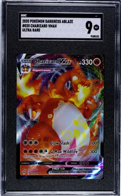 2020 Pokemon Darkness Ablaze Charizard VMAX #020 Ultra Rare SGC 9 Mint - Image 1