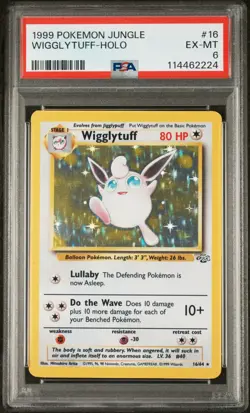 1999 Pokemon Jungle Wigglytuff Holo 16/64 - PSA 6 - Image 1