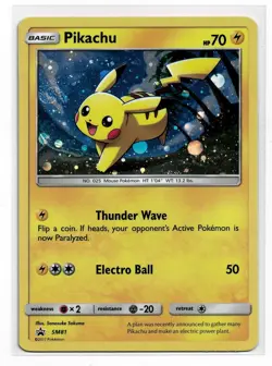 Pikachu SM81 Sun and Moon Holo Pokemon TCG Promo Black Star - Image 3