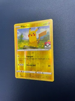 Pikachu 049/203 | Pokemon League Stamp | Evolving Skies | Reverse Holo | NM - Image 1