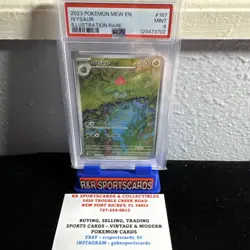 2023 Pokemon Mew en Ivysaur #167 Illustration Rare PSA 9 MINT - Image 1