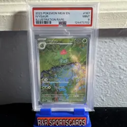 2023 Pokemon Mew en Ivysaur #167 Illustration Rare PSA 9 MINT - Image 2