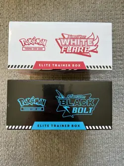 Pokemon TCG Black Bolt and White Flare ETB - FACTORY SEALED ( 2 ETBS - 1 Each) - Image 5