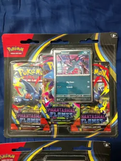 Pokemon Phantasmal Flames TCG Sneasel & Weavile 3 Pack Blister lot of 2 in hand - Image 3