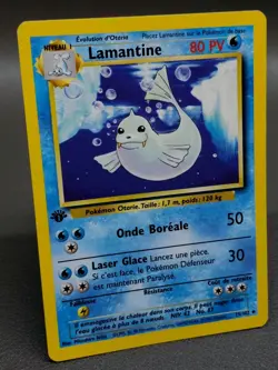 Pokemon LAMANTINE 25/102 - 1st Edition FRENCH Base Set Dewgong Uncommon - Image 2