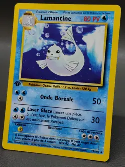 Pokemon LAMANTINE 25/102 - 1st Edition FRENCH Base Set Dewgong Uncommon - Image 3