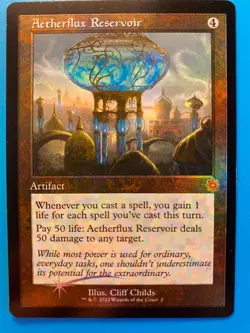 MTG 1x FOIL RETRO Aetherflux Reservoir # 2 The Brothers' War Magic the x1 NM - Image 1