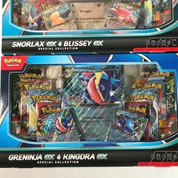 Pokemon LOT Snorlax Ex & Blissey Ex Special Collection Box+ Greninja Kingdra Ex - Image 3