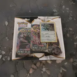 Pokemon Sword And Shield Rebel Clash SEALED 3-Pack Blister - Image 1