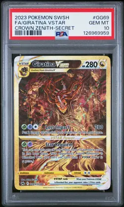2023 POKEMON SWORD & SHIELD CROWN ZENITH SECRET FULL ART/GIRATINA VSTAR PSA 10 - Image 1