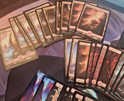 MTG Full Art Mountains Set - 57 Card Lot - NEO, ONE, DMU, UNF, THB, and More - Image 4