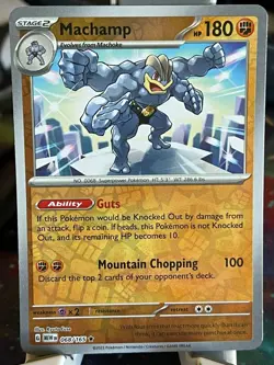 POKEMON MACHAMP #068/165 RARE REVERSE HOLOFOIL NM CARD SCARLET & VIOLET 151 CARD - Image 1