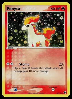 Pokemon Card - Ponyta FireRed & LeafGreen 76/112 Common Reverse Holo - Image 1