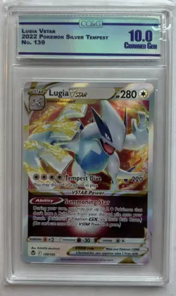 Lugia VSTAR Sword and Shield Silver Tempest 139 Pokemon Card CC&G 10 GEM TCG - Image 1