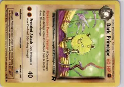 Pokemon TCG Dark Primeape Team Rocket 43/82 Regular Trading Card TCG - Image 5