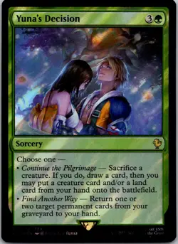 Yuna's Decision (Surge Foil) R Commander: FINAL FANTASY 74 NM - Image 1