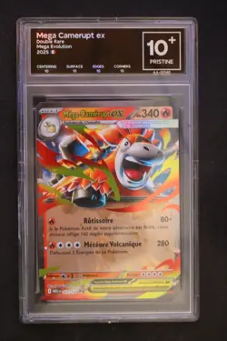 2025 Carte Pokemon Mega Camerupt ex (Mega Evolution 022/132) FLG 10+ - Image 1