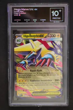 2025 Carte Pokemon Mega Manectric ex (Mega Evolution 050/132) FLG 10+ - Image 1
