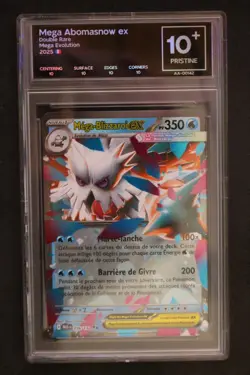 2025 Carte Pokemon Mega Abomasnow ex (Mega Evolution 036/132) FLG 10+ - Image 1
