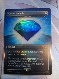 Chaos Emerald (7036) Blue Foil - Lotus Petal - Sonic Secret Lair - Magic MTG - Image 1
