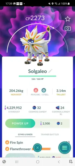 Pokemon Go Legendary Solgaleo ( Normal ) - Image 1