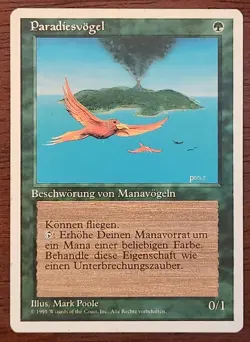 Birds of Paradise MTG Core Set 4th Edition German LP Magic The Gathering - Image 1