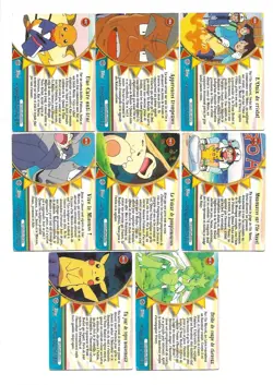 Lot 8 Cartes Pokemon - Attrapez-les tous! - Orange Islands - Topps TV Animation - Image 2