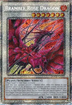 Yugioh! Bramble Rose Dragon - DOOD-EN039 - Starlight Rare - 1st Edition Near Min - Image 1