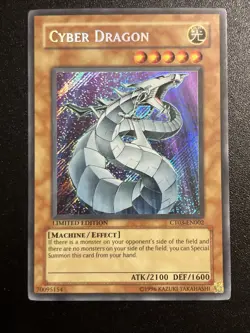 Yugioh Cyber Dragon CT03-EN002 Secret Rare Limited Edition LP Vintage - Image 1