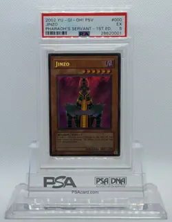 YUGIOH 1ST ED PSV-000 JINZO SECRET RARE PHARAOH'S SERVANT HOLO FOIL PSA 5 EX #* - Image 2